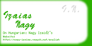 izaias nagy business card